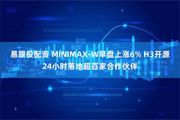 易跟投配资 MINIMAX-W早盘上涨6% H3开源24小时落地超百家合作伙伴