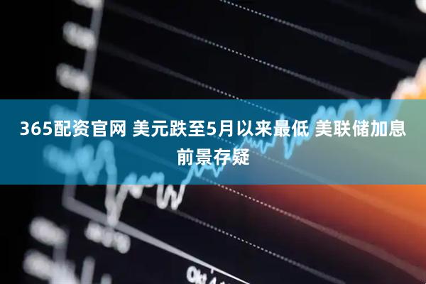 365配资官网 美元跌至5月以来最低 美联储加息前景存疑